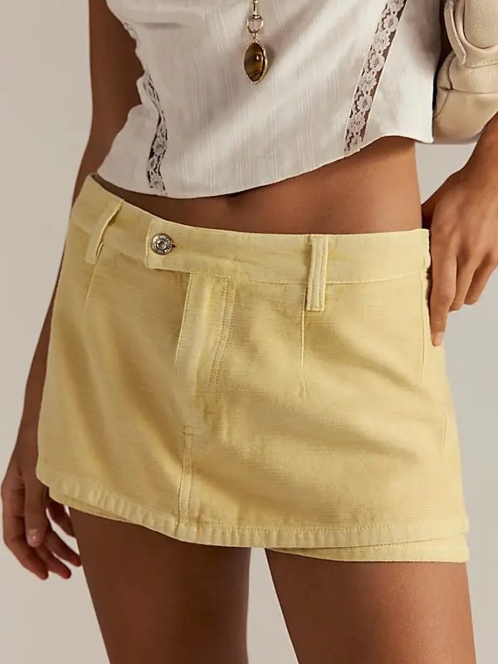 Free People Gallivanting Washed Skorts